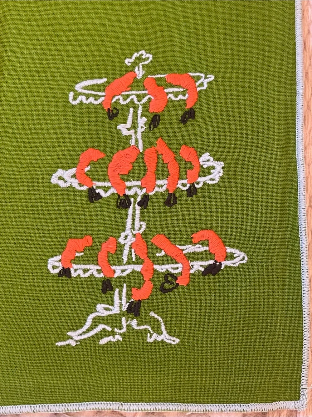Set of 2 Shrimp Cocktail Napkins by Phthalo Ruth for Anthropologie